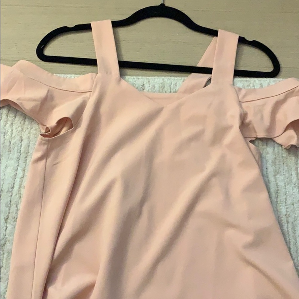Pale pink off the shoulder top